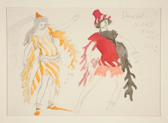 Dancers, Costume Sketch for Henry Irving