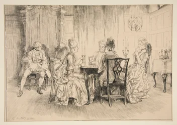 Dining Scene - Illustration for Austin Dobson
