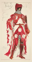 Earl of Berkeley, costume sketch for Henry Irving