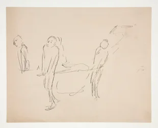 Figure Study - Two Men Carrying a Stretcher