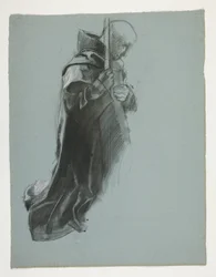 Figure Study for The Departure, from The Quest of the Holy Grail