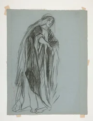 Figure Study for the Castle of the Maidens, from The Quest of the Holy Grail