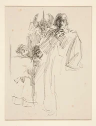 Galahad at Castle (study)