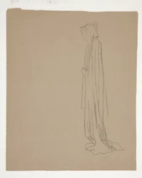 Hooded Figure (recto); Study of a Male Figure (verso)