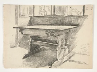 Interior Study: Rothenburg, Study of a Gothic Table
