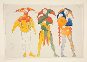 Itinerant Fools, costume sketch for Henry Irving