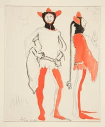 Jesters, Costume Sketch for Henry Irving