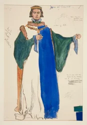 John of Gaunt, costume sketch for Henry Irving