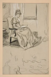 Portrait of Mrs. Abbey, reading