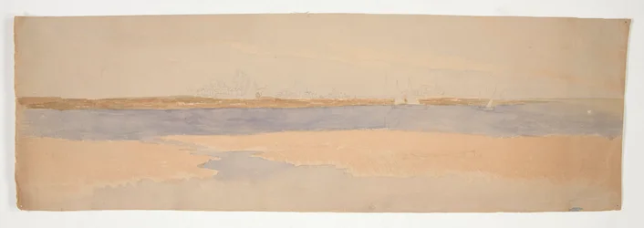 River Landscape with Town on Far Shore