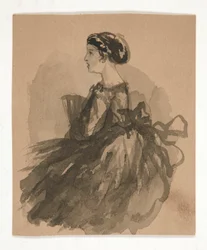 Seated Women (recto); Five Sketches of Heads (verso)