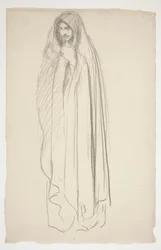 Sketch of a Cloaked Female Figure for Three Marys at the Cross