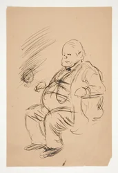 Sketch of a Fat Man, Seated