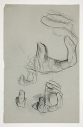 Sketch of Hand Clasping a Cane