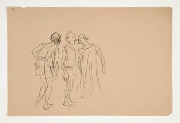 Sketch of three men, from Merchant of Venice