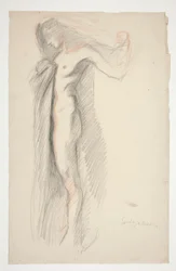 Study of Figure of 6 PM, for The Hours Mural at the State Capitol Building in Harrisburg, Pennsylvania