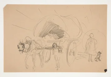 Study for illustration for Oliver Goldsmith
