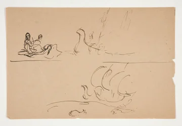 Study for The Quest of the Holy Grail (series of fifteen paintings for the Boston Public Library, completed in 1901)