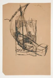 Study for The Quest of the Holy Grail (series of fifteen paintings for the Boston Public Library, completed in 1901)