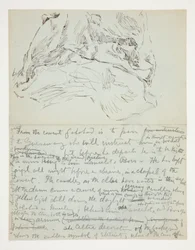 Study for The Quest of the Holy Grail (series of fifteen paintings for the Boston Public Library, completed in 1901): Study of Drapery