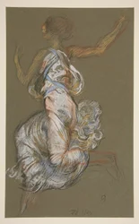 Study for figure of 9 am