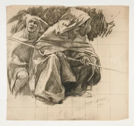 Study of The Fisher King, from The Quest of the Holy Grail (a series of fifteen paintings for the Boston Public Library, completed in 1901)