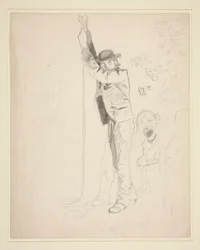 Study of a Man Ringing a Bell; Doodles of EAA
