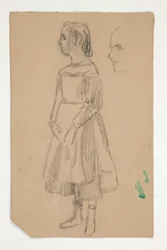 Study of a Young Girl in Pinafore