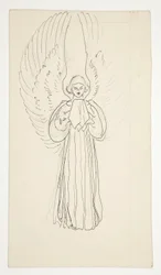 Study of an Angel, for The Quest of the Holy Grail (series of fifteen paintings for the Boston Public Library, completed in 1901)