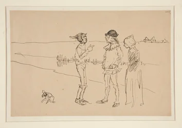 Study of Two Men, Woman, and a Dog, from Love