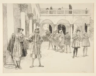 The Court of the Palace, from Act IV, Scene ii, Two Gentlemen of Verona