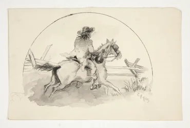 Unidentified Illustration [Man on Horseback]