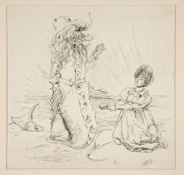 Woman and Serpent on Beach, Sketch for The Lay of the Lobster