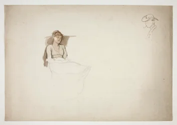 Woman Seated in Chair, Sleeping