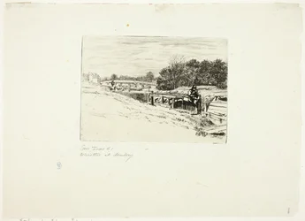 Whistler Sketching at Moulsey Lock
