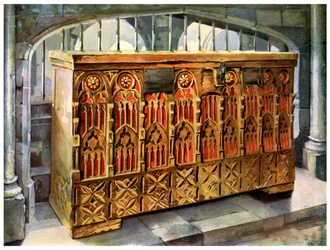 14th Century Buttressed Coffer