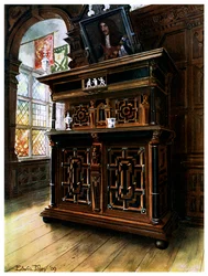 A Cabinet of Oak and Walnut