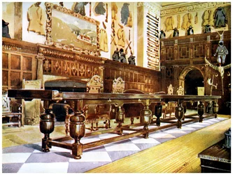 Shovelboard Table in the Hall of Littlecote, 1910