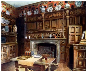 The Panelled Study at Groombridge Place, Kent