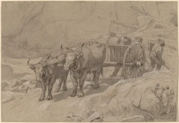 Oxen and Dump Cart