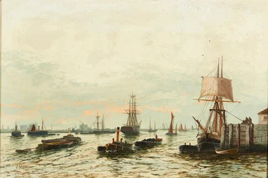 Barges on the Thames