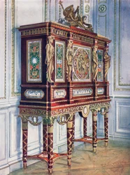 Jewel Cabinet of Queen Marie Antoinette: Of Mahogany, Gilt, Inlaid, Carved, and with Painted Plaques