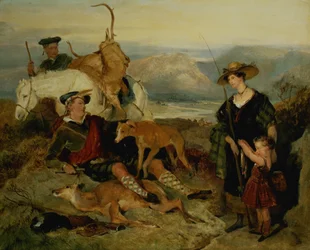 Deer Stalking in the Highlands, showing the Duchess of Bedford, the Duke of Gordon and Lord Alexander Russell