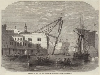 Erection of the New Iron Sheers in Her Majesty