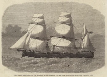 HMS Amazon, Screw Sloop of War, destroyed by the Collision with the Cork Steam-Packet Osprey