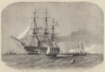 HMS Colossus Leaving the Motherbank for Portland