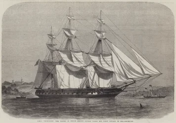 HMS Euryalus, the Vessel in which Prince Alfred takes his First Voyage to Sea