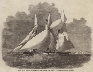 Royal Thames Yacht Club Schooner Match, the Wildfire and Vestal in the Lower Hope