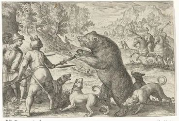 Landscape with Bear Hunt (Hunting Scenes series) (Icones Venantum Species Varias Representantes series)