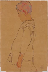 Child in profile facing left